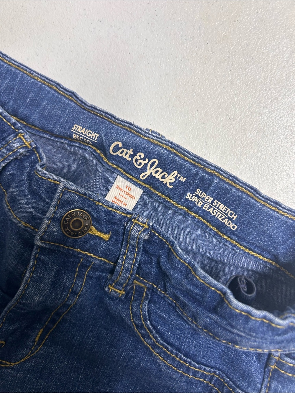 Cat & Jack Men's Slim Straight Jeans - Blue